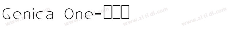 Genica One字体转换